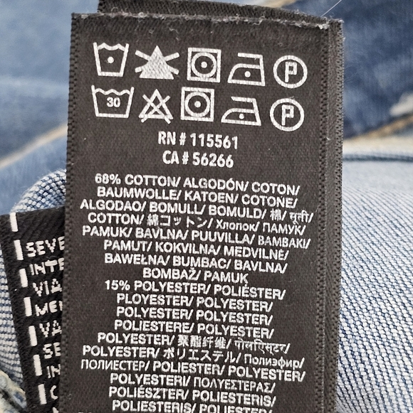 7 For All Mankind The Ankle Skinny High Rise Blue Jeans 27 Preowned - Picture 8 of 9